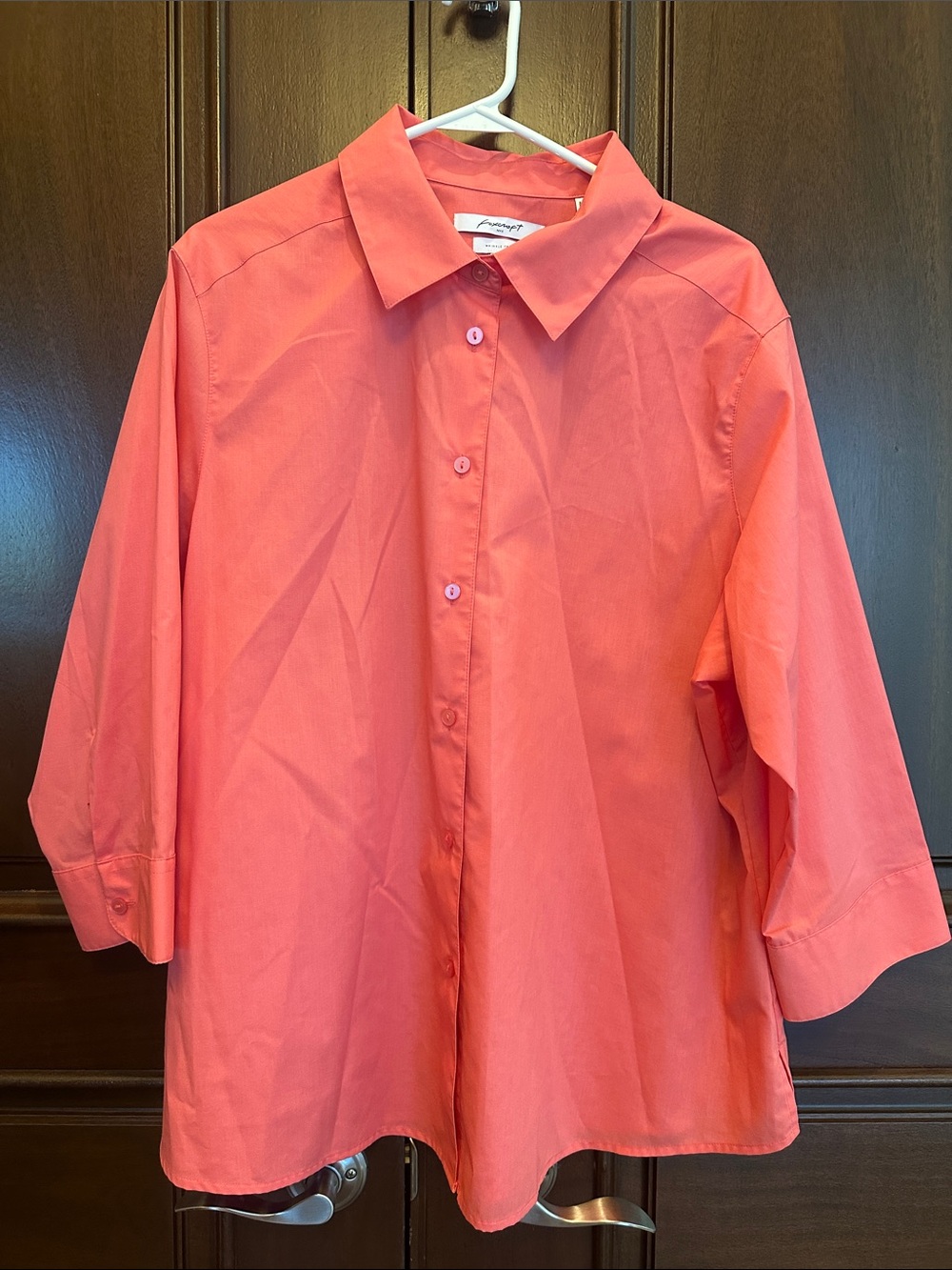 Foxcroft Coral Button-Down Shirt